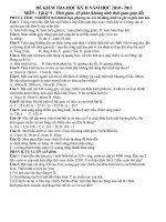 Đề thi HKII lớp 9 môn Vật Lý