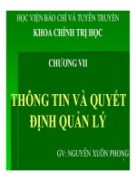 Thông tin và quyết định quản lý