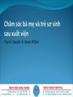 Bài giảng chăm sóc bà mẹ và trẻ sơ sinh sau xuất viện