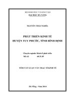 Phát triển kinh tế huyện tuy phước, tỉnh bình định 