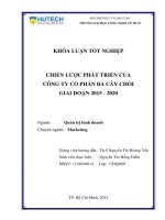 Chiến lược phát triển của công ty cổ phần ba cây chổi giai đoạn 2015   2020 