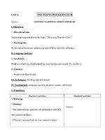 Giáo án tiếng anh lớp 8 unit 6 the young pioneers club 