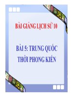 Bài giảng trung quốc thời phong kiến 