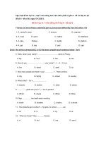 Cập nhật đề thi học kì 1 lớp 6 môn tiếng anh năm 2013 phần 2 gồm 4