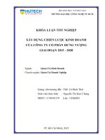 Xây dựng chiến lược kinh doanh của công ty cổ phần hưng vượng giai đoạn 2015-2020