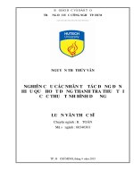 Nghiên cứu các nhân tố tác động đến hiệu quả hoạt động thanh tra thuế tại cục thuế tỉnh bình dương 