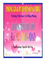 Bài giảng bài 92 oai   oay tiếng việt 1 