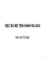 Bài giảng việc bú mẹ tiến hành ra sao   hà thị mai