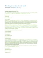 Bình giảng bài thơ sóng của xuân quỳnh 