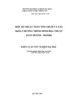 Khoá luận tốt nghiệp một số thuật toán tìm chuỗi và xây dựng chương trình minh họa thuật toán boyer   moore 