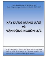 Bài giảng xây dựng mạng lưới và vận động nguồn lực