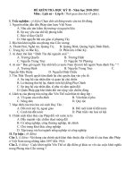 Đề thi HKII lớp 8 môn Lịch Sử