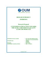 Customer satisfaction towards the bank card service quality at ho chi minh city 