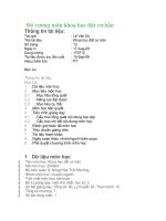 Đề cương môn khoa học đất cơ bản