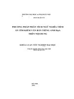 Khoá luận tốt nghiệp phương pháp phân tích ngữ nghĩa tiềm ẩn tìm kiếm văn bản tiếng anh dựa trên nội dung 