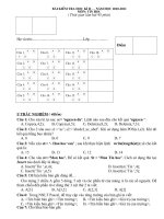 Đề kiểm tra học kì 2 lớp 11