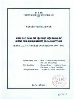 Khảo sát , đánh giá việc thực hiện thông tư hướng dẫn ghi nhãn thuốc số 14 2001 TT   BYT