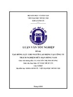 Tạo động lực cho người lao động tại công ty trách nhiệm hữu hạn hồng nam