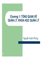 Tổng quan về quản lý, khoa học quản lý