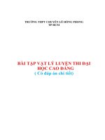 Bài tập vật lý lớp 12, luyện thi đại học môn vật lý