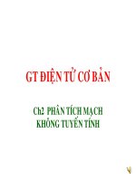 Bài giảng điện tử cơ bản   chương 2  phân tích mạch không tuyến tính