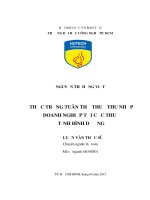 Thực trạng tuân thủ thuế thu nhập doanh nghiệp tại cục thuế tỉnh bình dương 