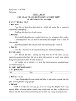 Tiết 12 – Bài 11: CÁC NHÂN TỐ ẢNH HƯỞNG ĐẾN SỰ PHÁT TRIỂN  VÀ PHÂN BỐ CÔNG NGHIỆP