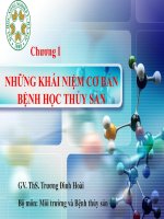 Những khái niệm cơ bản bệnh học thủy sản