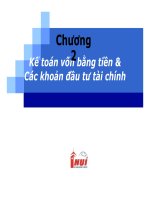Kế toán nhà nước   chương 2  kế toán vốn bằng tiền và các khoản đầu tư tài chính