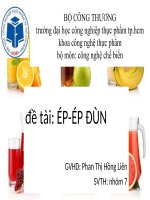 tìm hiểu vê  thiết bị ép  ép đùn trong công nghệ chế biến thực phẩm