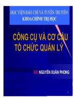 Công cụ và cơ cấu tổ chức quản lý