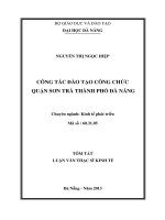 Công tác đào tạo công chức quận sơn trà thành phố đà nẵng 