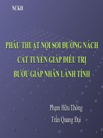 Bài thuyết trình phẫu thuật nội soi đường nách cắt tuyến giáp điều trị bướu giáp nhân lành tính