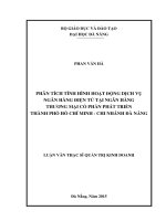 Luận văn thạc sĩ phân tích tình hình hoạt động dịch vụ ngân hàng điện tử tại ngân hàng TMCP phát triển thành phố hồ chí minh  chi nhánh đà nẵng