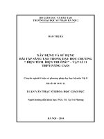 Xây dựng và sử dụng bài tập sáng tạo trong dạy học chương điện tích  điện trường   vật lí 11 THPT (nâng cao)