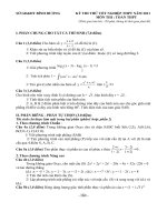 Đề thi thử TN12   Năm 2011 (sở GD ĐT Bình Dương)