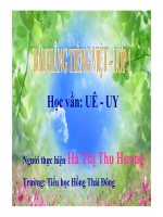 Bài giảng học vần uê   uy tiếng việt 1 