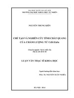 Chế tạo và nghiên cứu tính chất quang của chấm lượng tử cds znse 