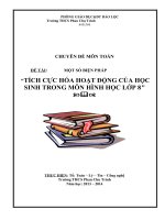 “TÍCH CỰC HÓA HOẠT ĐỘNG CỦA HỌC SINH TRONG MÔN HÌNH HỌC LỚP 8”