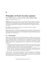Principles of food viscosity analysis