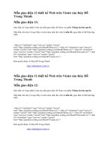 Mẫu giao diện 13 thiết kế Web trên Violet của thày Đỗ Trung Thảnh