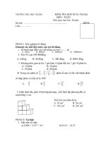 Đề thi cuối Kỳ II  Lớp 5  Môn Toán