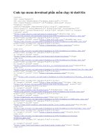 Code tạo menu download phần mềm chạy từ dưới lên