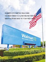 Nghiên cứu những thay đổi về phân phối và cạnh tranh tiếp thị khi walmart đầu tư vào việt nam