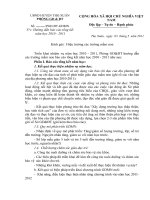 Hướng dẫn các trường MN tổng kết năm học 2010 2011