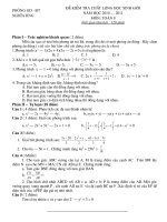 Đề và đáp án HSG toán 8