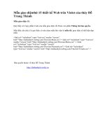 Mẫu giao diệnthứ 15 thiết kế Web trên Violet của thày Đỗ Trung Thành