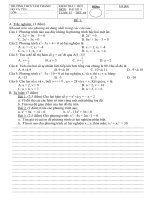 Đề kiểm tra 1 tiết dai 9 tuần 33