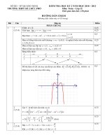 đáp án toán 12   hk2   2011