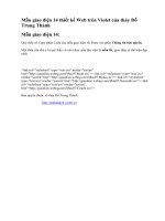 Mẫu giao diện 14 thiết kế Web trên Violet của thày Đỗ Trung Thành